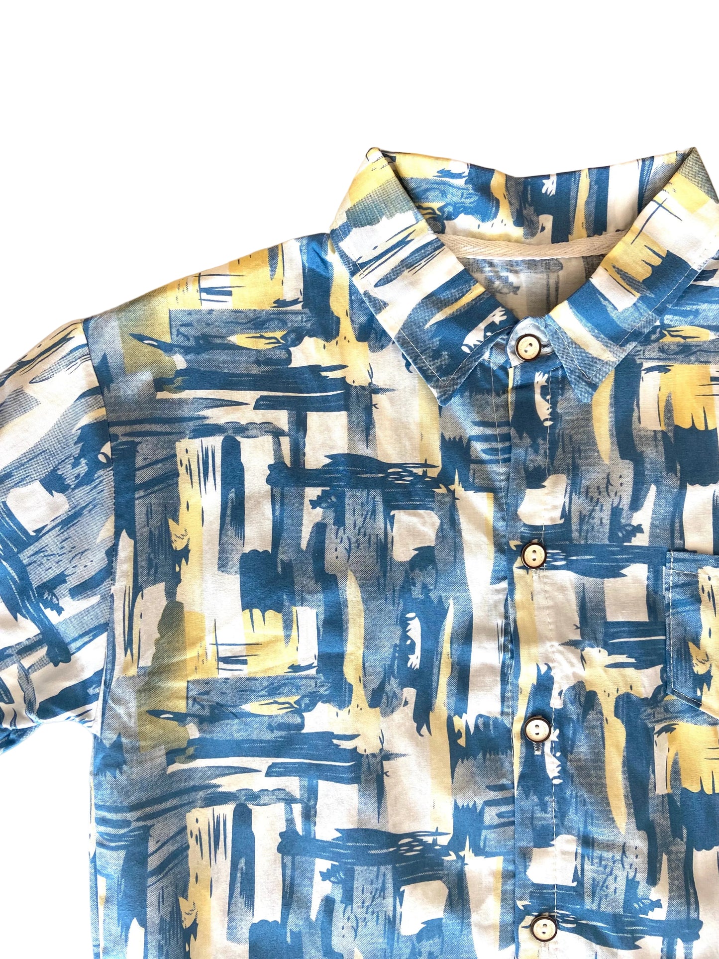 Chemise manche court, imprimé abstrait