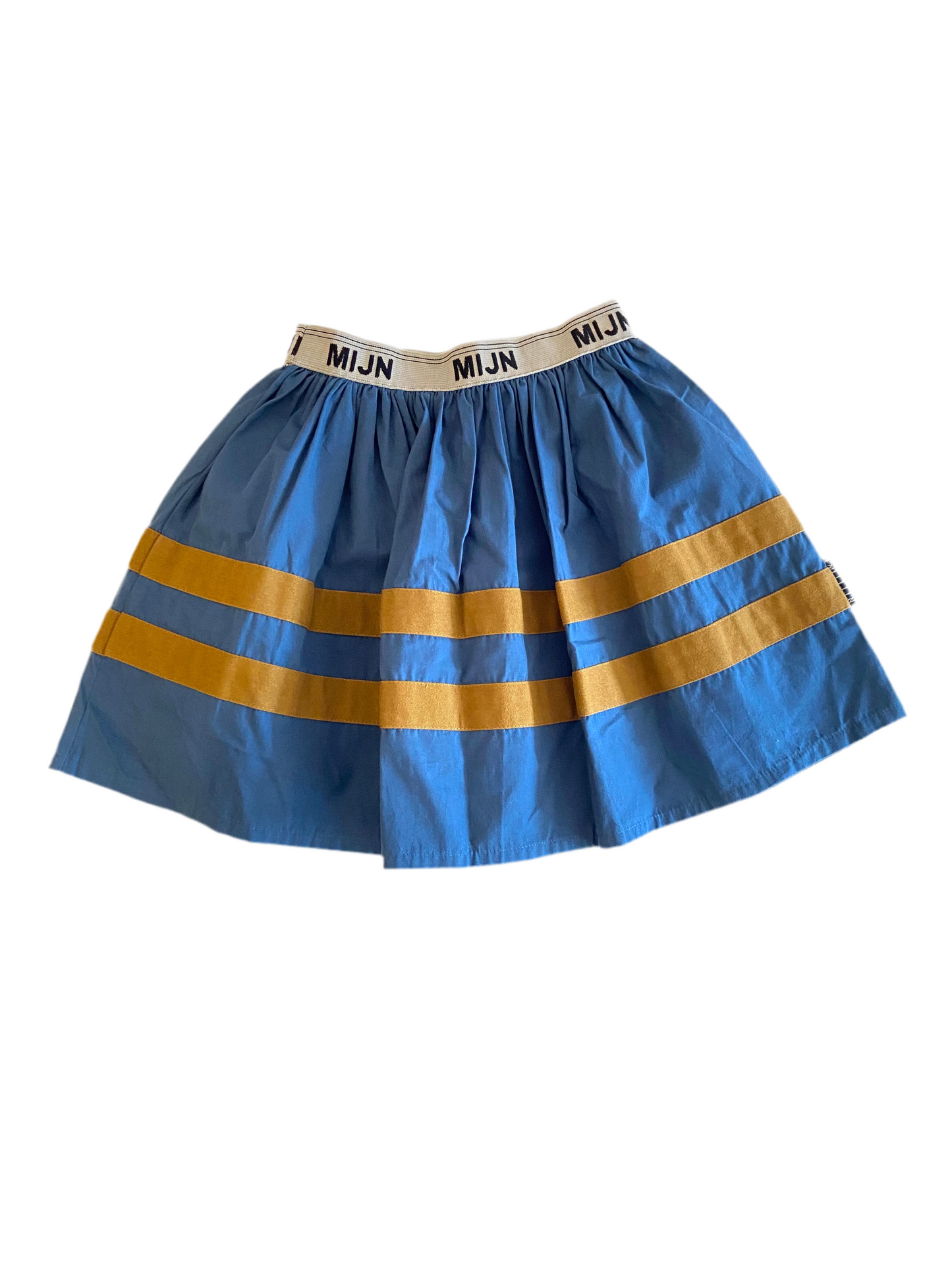 Jupe bleu marin bande marron