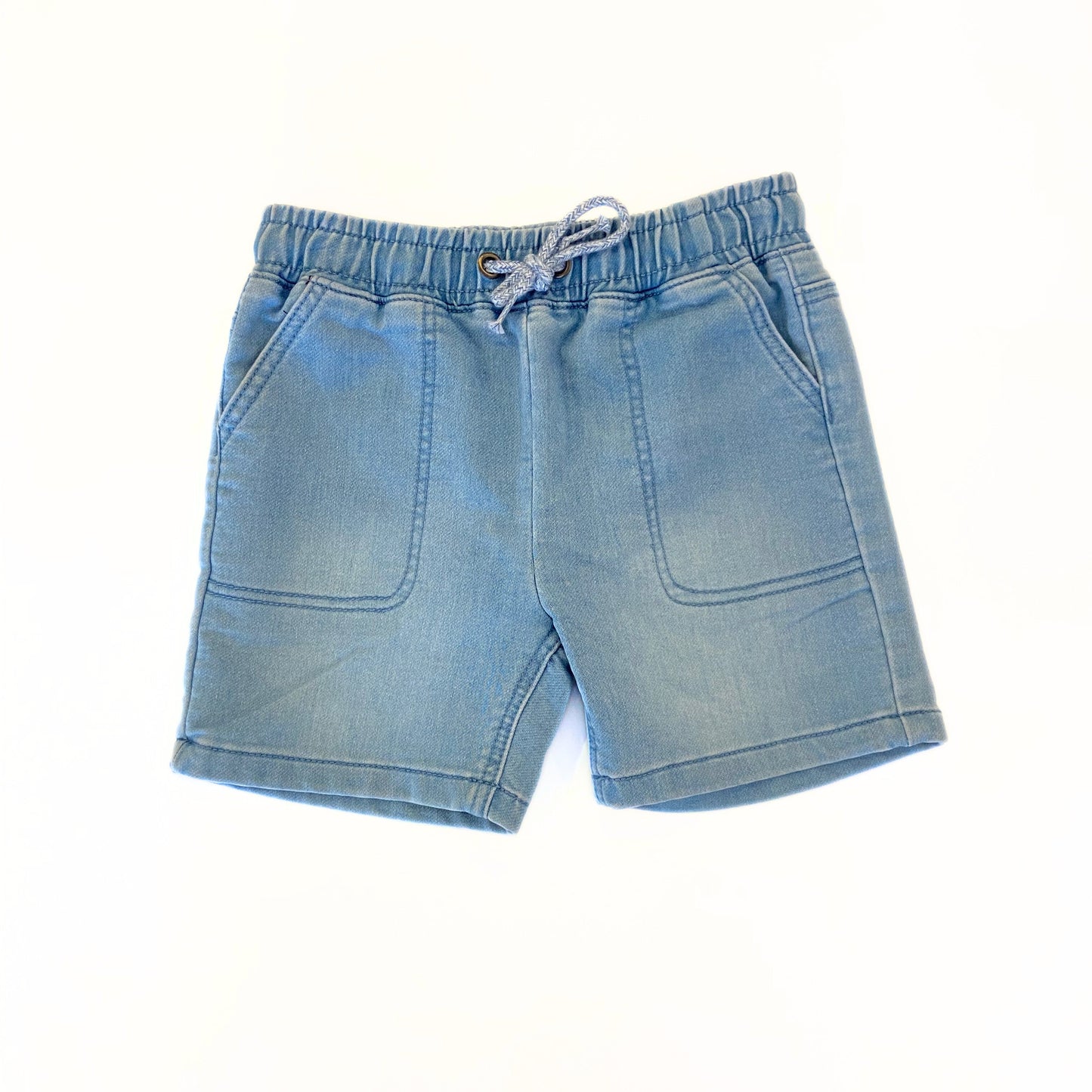 Short jogg-jeans bleu pâle