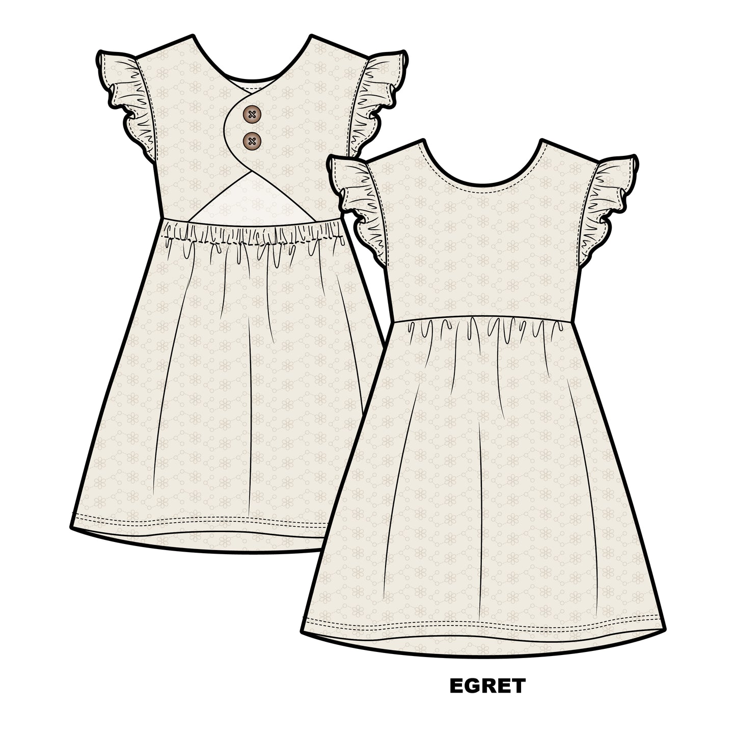 Robe à oeillets IVOIRE