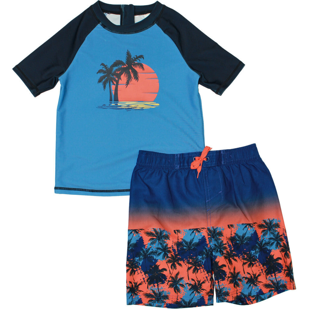 Ensemble maillot Rashguard Tropical