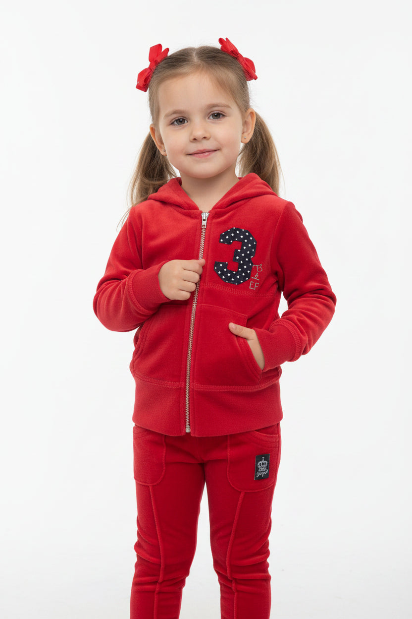 Ensemble 2 pièces rouge velours