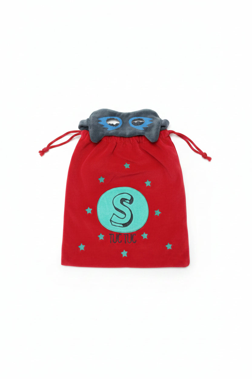 Sac de transport avec masques sur thème de Super Heros