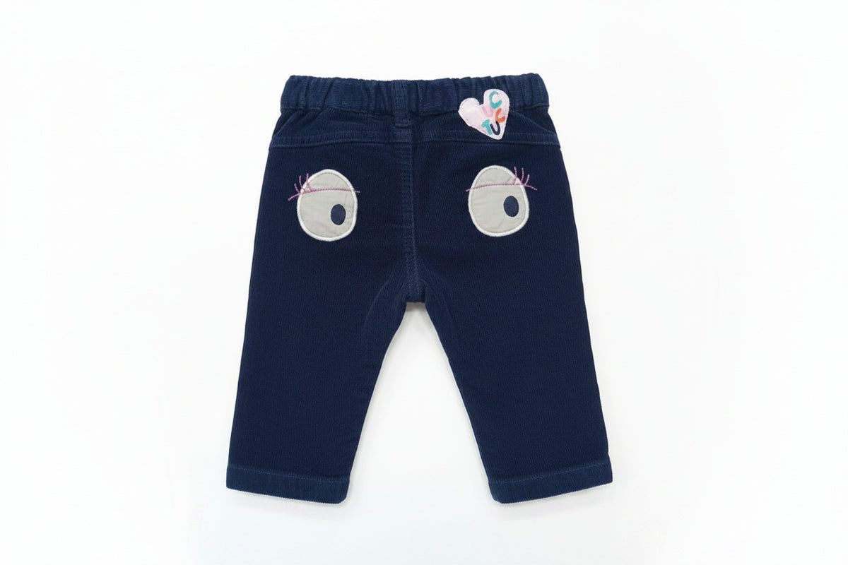 Pantalon corduroy visage rigolo