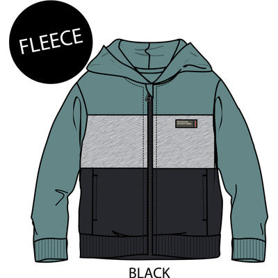 Veste Bloc de couleur turquoise, gris et noir