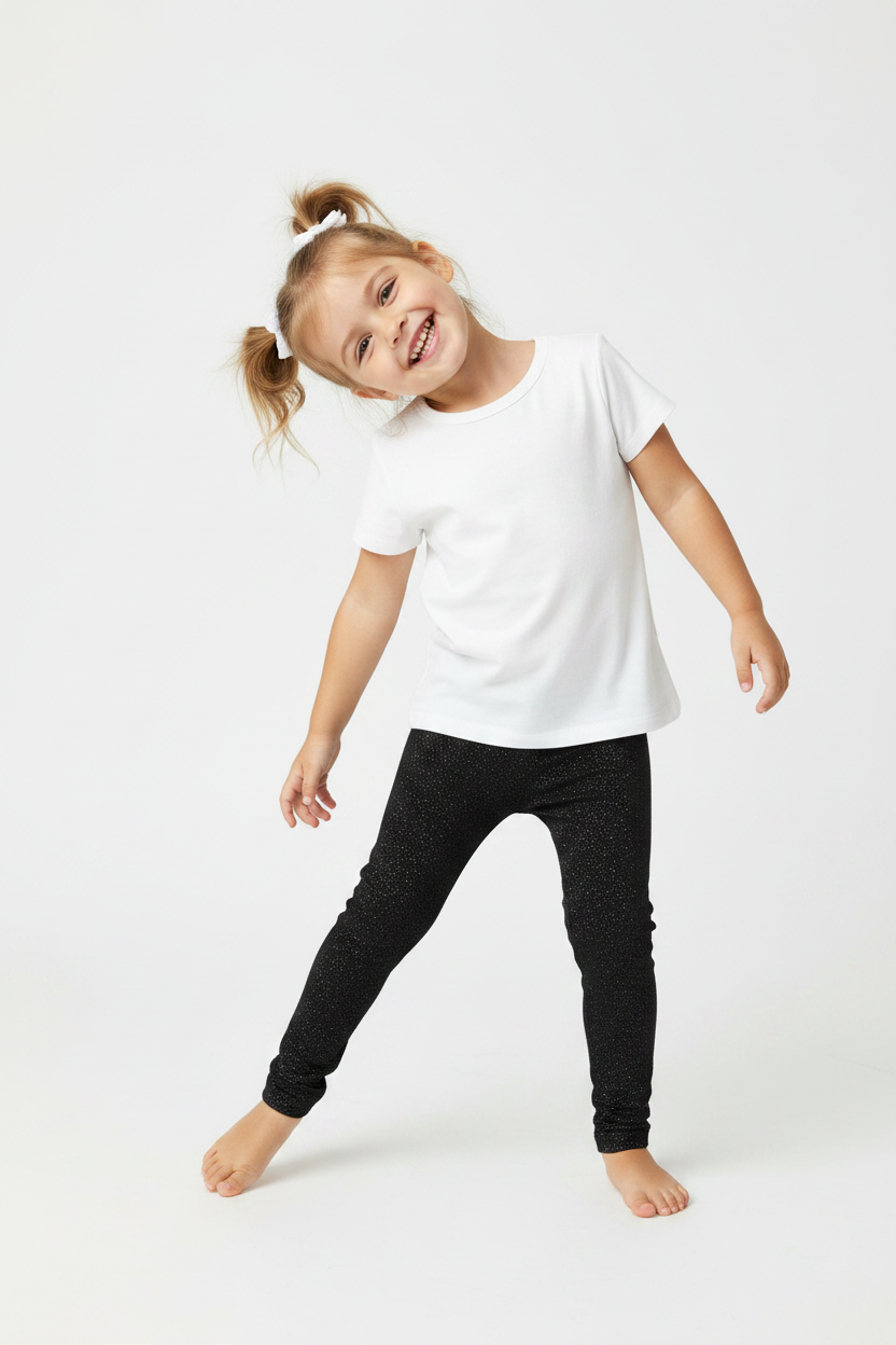 Leggings noir scintillant