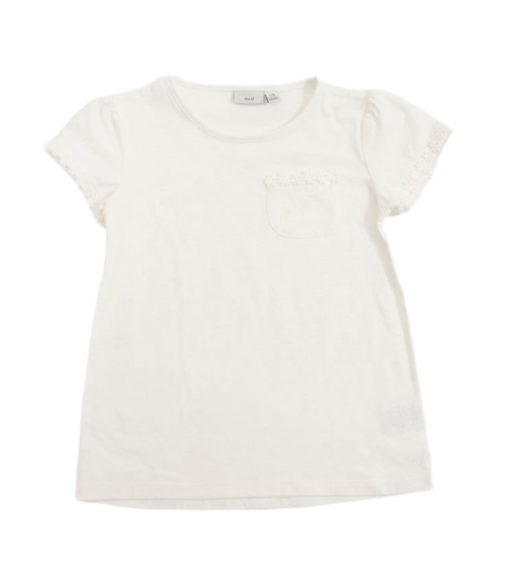 T-shirt uni Petites fleurs