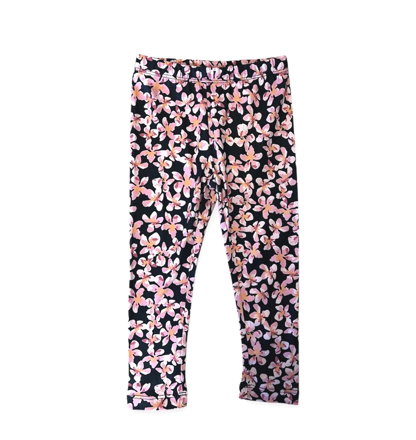 Legging noir fleuri