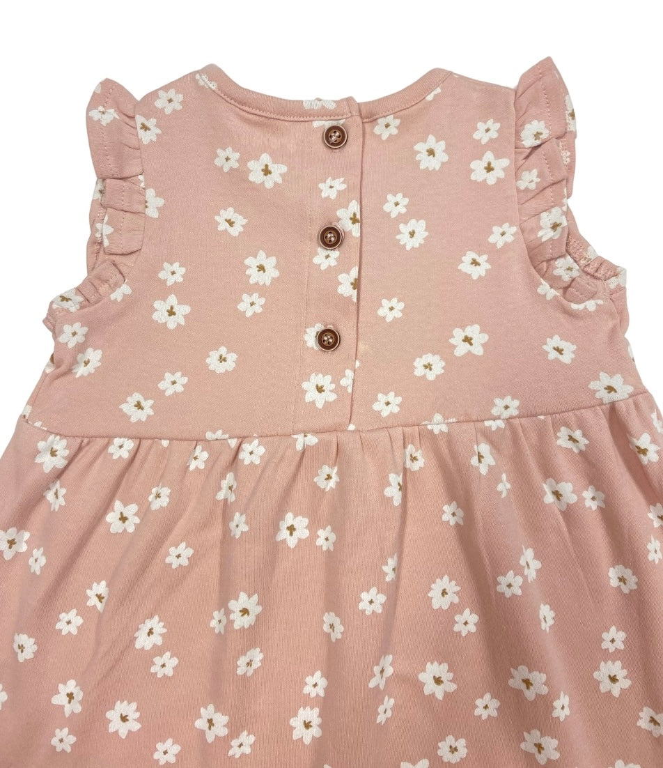 Robe à fleurs rose Coton bio