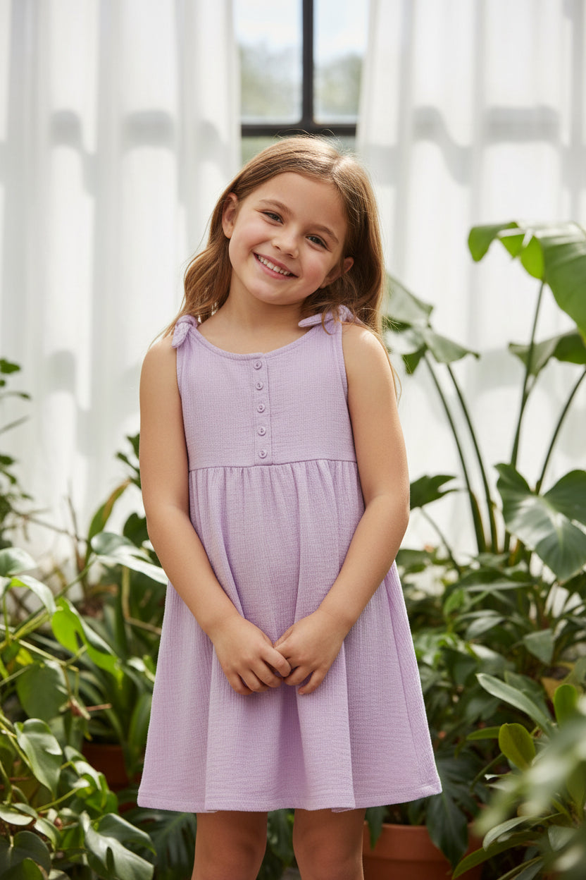 Robe gaufré Lilas