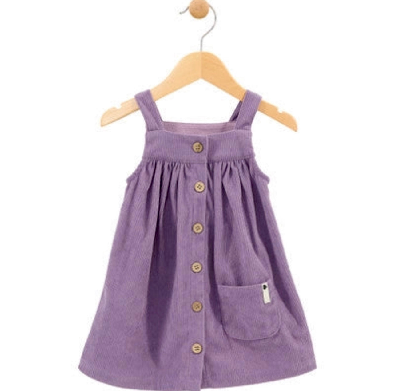 Robe en corduroy à bouton violette