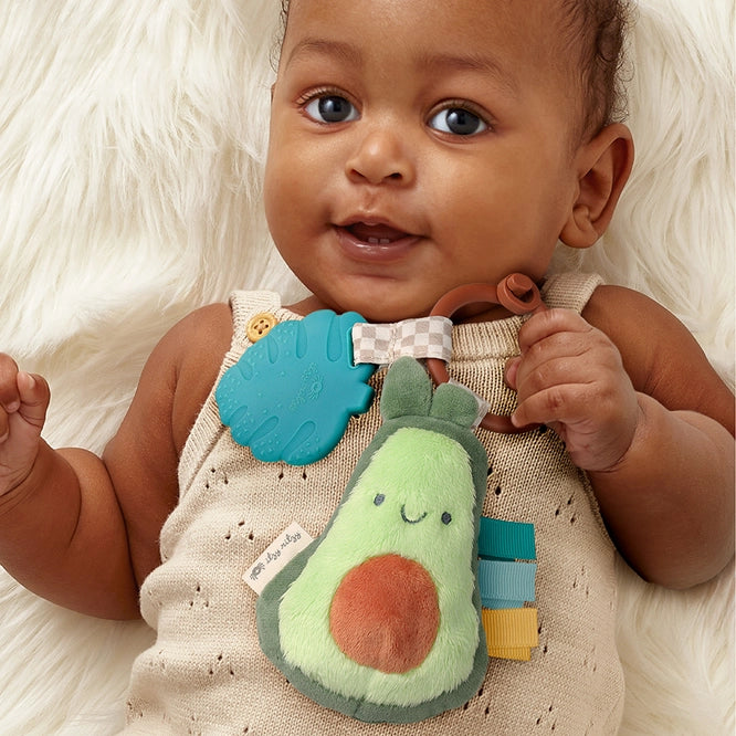 Peluche avec anneaux de dentition