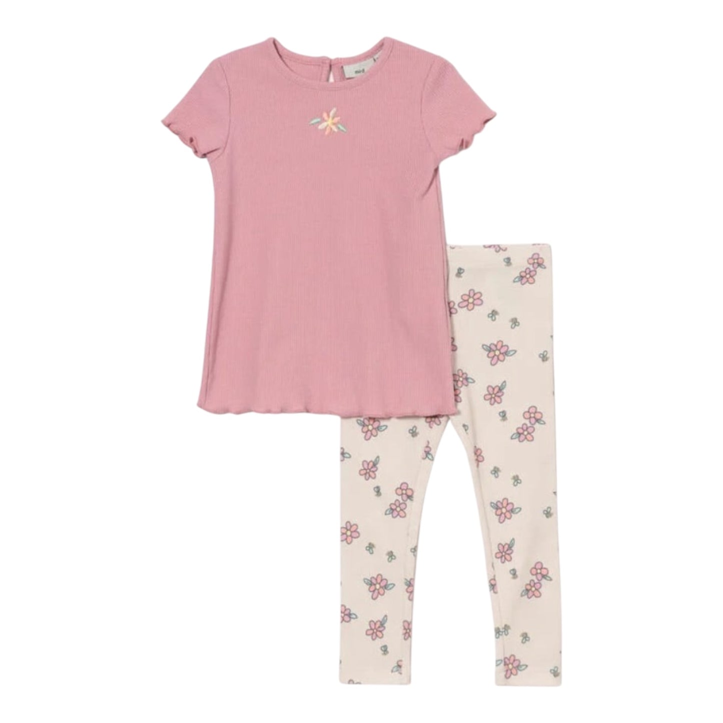 Ensemble 2 pièces Vieux rose & beige