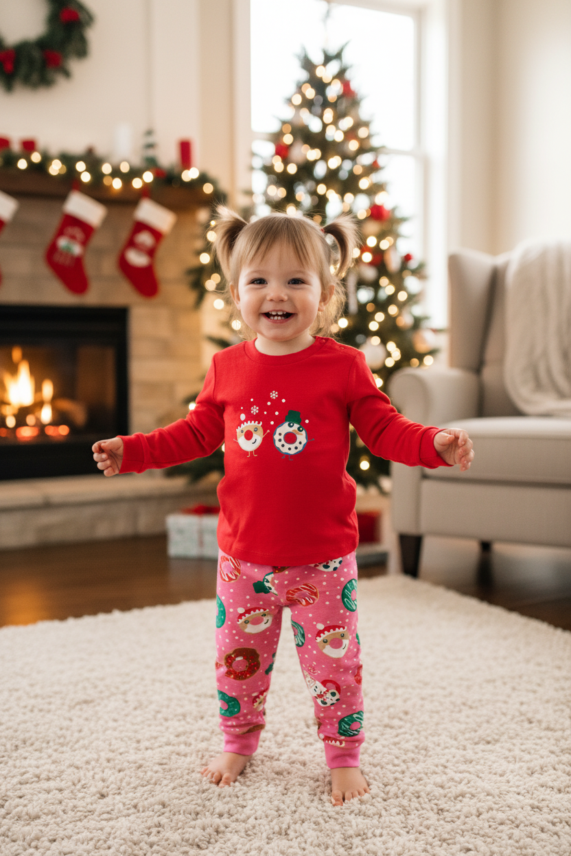 Ensemble pyjama beigne de Noel