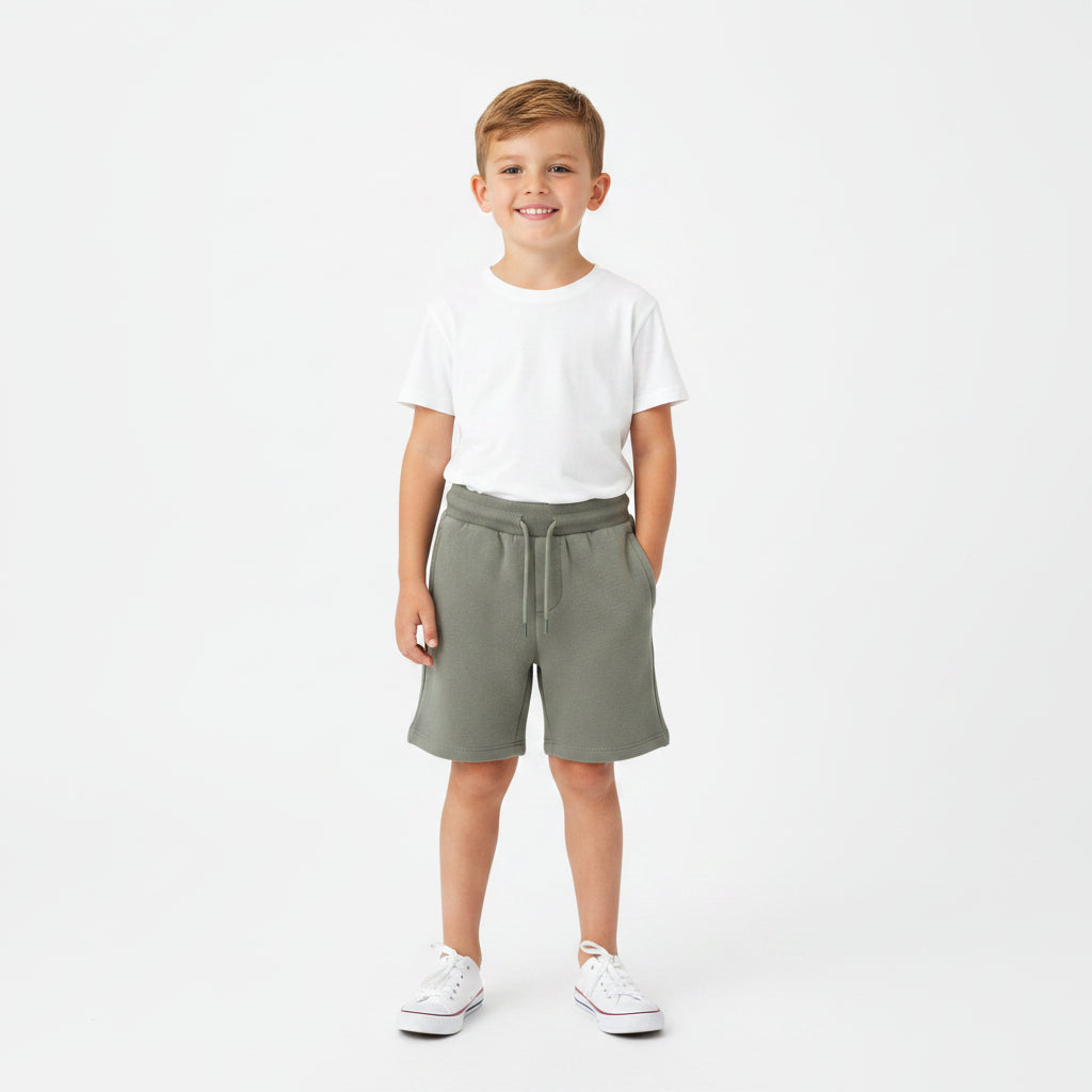 Short en molleton Vert/Gris