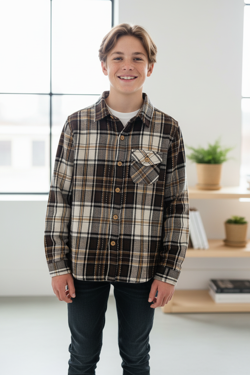 Chemise à carreaux en flanelle