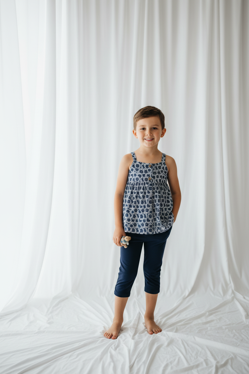 Ensemble camisole et legging bleu marin