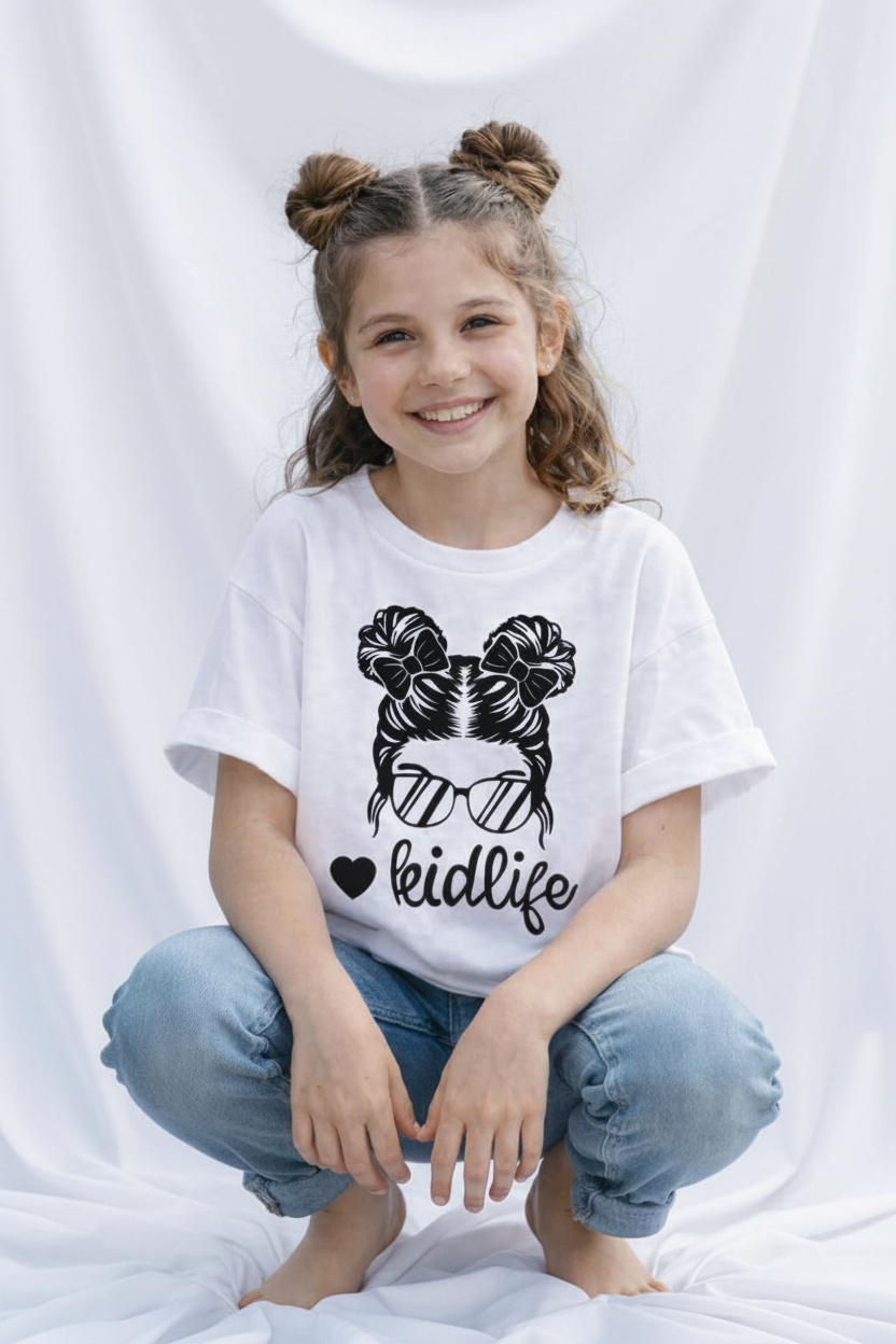 T-Shirt Stylé Liedlife = Vie de Rêve - Blanc