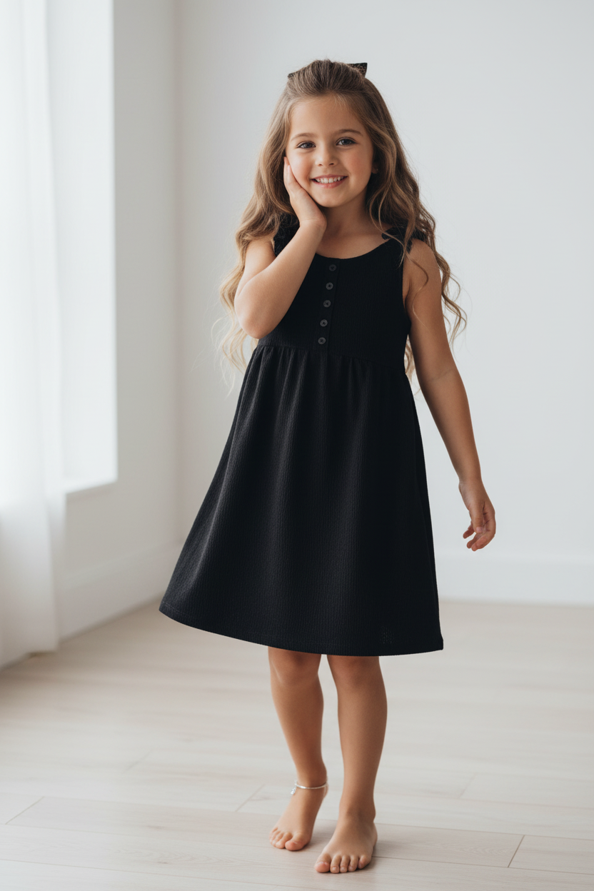 Robe gaufré Noir