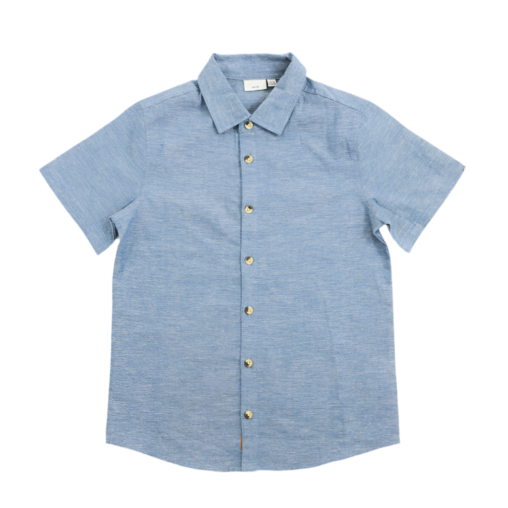 Chemise unie Bleue
