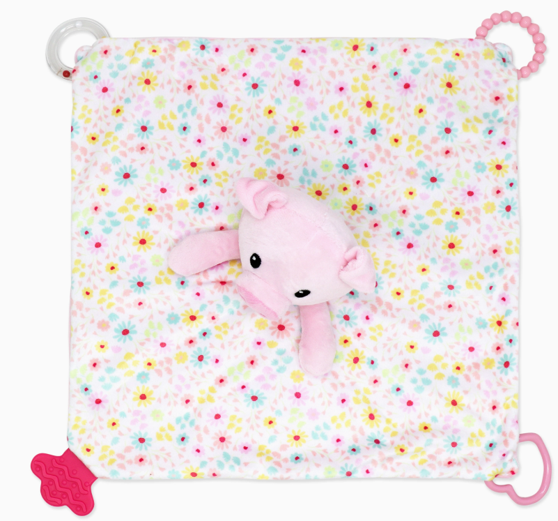 Couverture de sécurité en peluche stimulant et réconfortant - Modèle Cochon