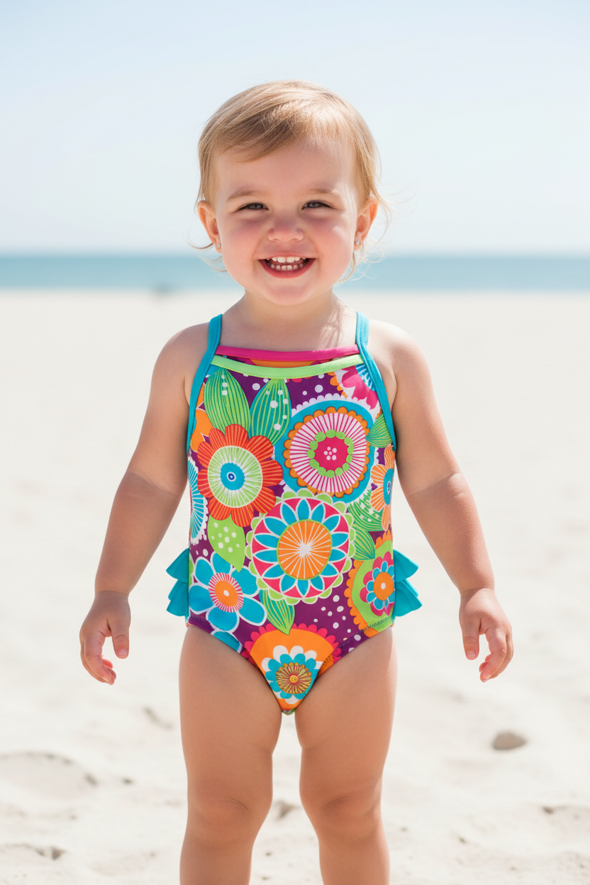 Maillot une pièce colorée