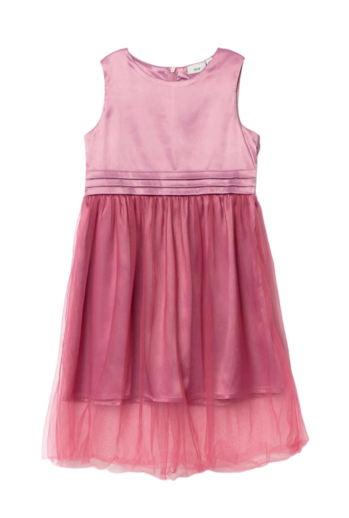 Robe satinée vieux rose