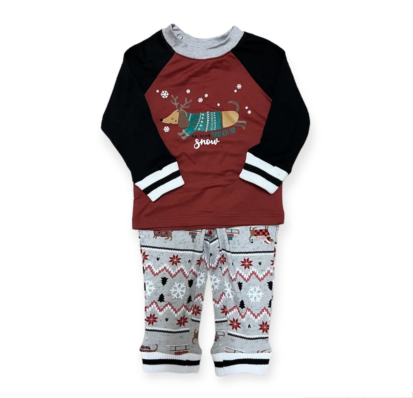 Pyjama 2 pièces Chien saucisse de Noel