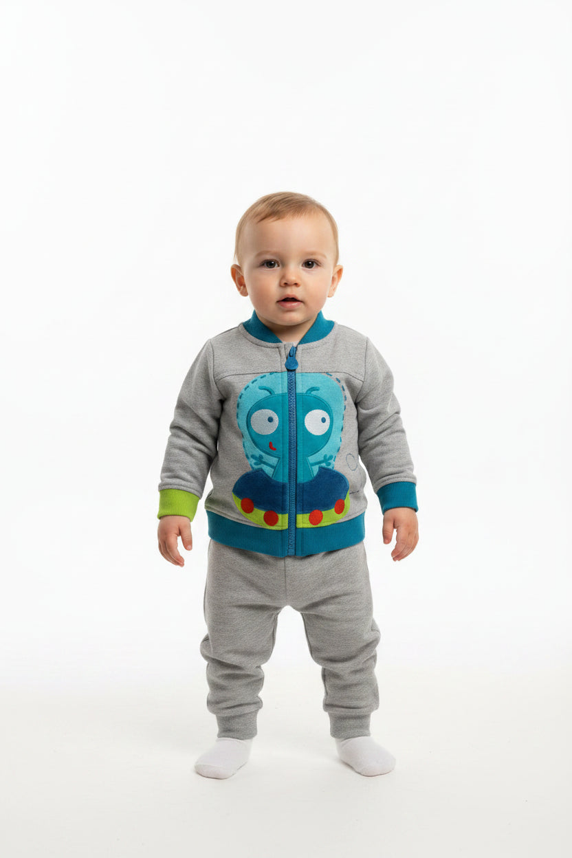 Veste grise Petit Martien Joyeux