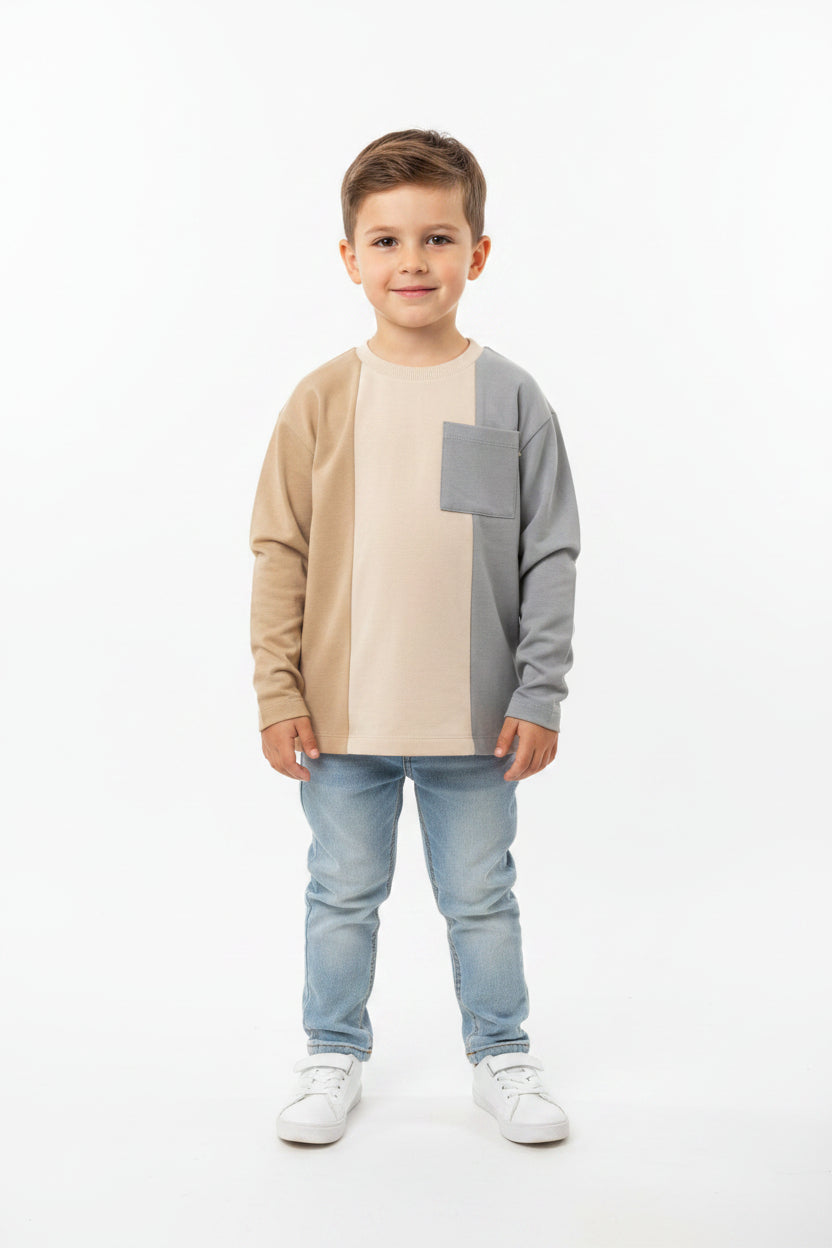 Chandail colorblock ultraâdoux