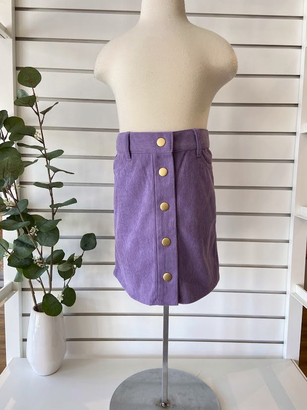 Jupe en corduroy violette