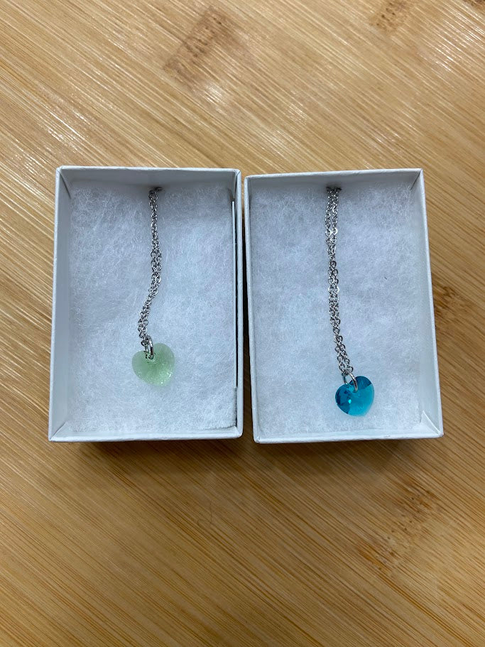 Collier Pierre Précieuse en Coeur