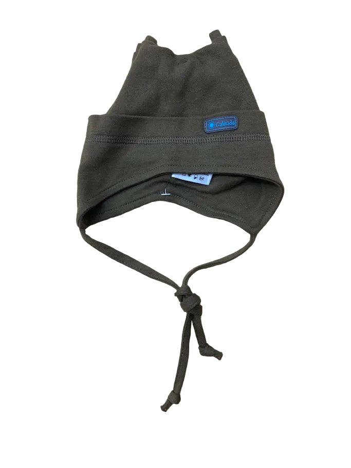 Tuque brune 4 pointes avec cordon / mi-saison