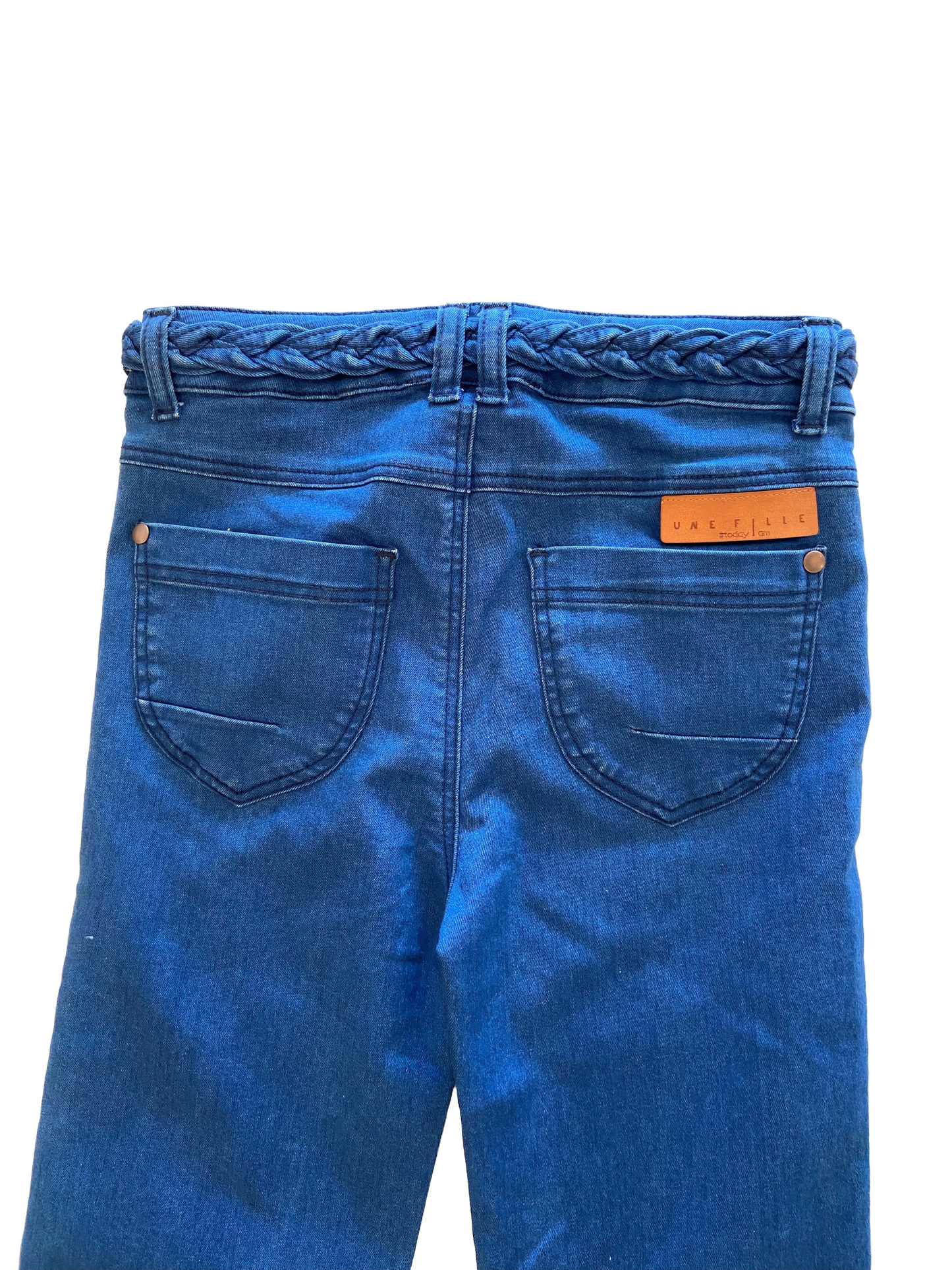 Jean ceinture tresser et patte d'éléphant
