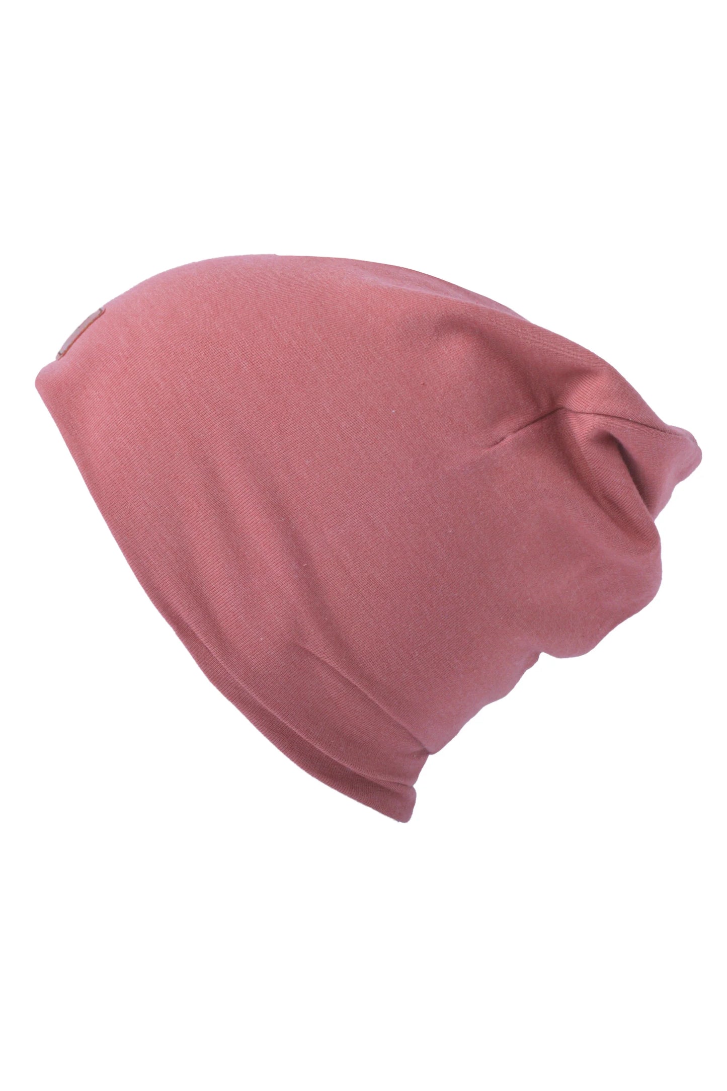 Tuque boston en coton Vieux rose