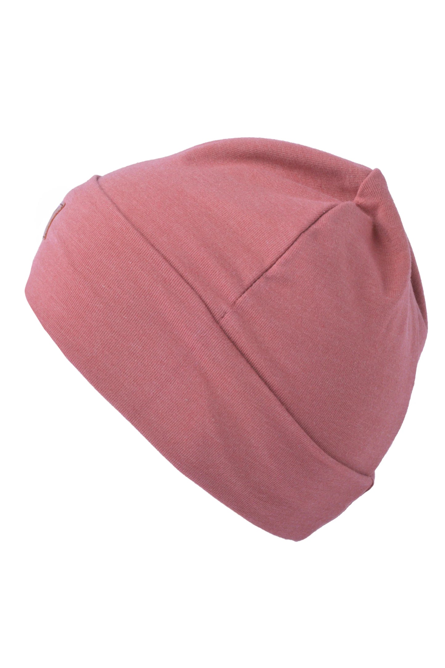 Tuque boston en coton Vieux rose