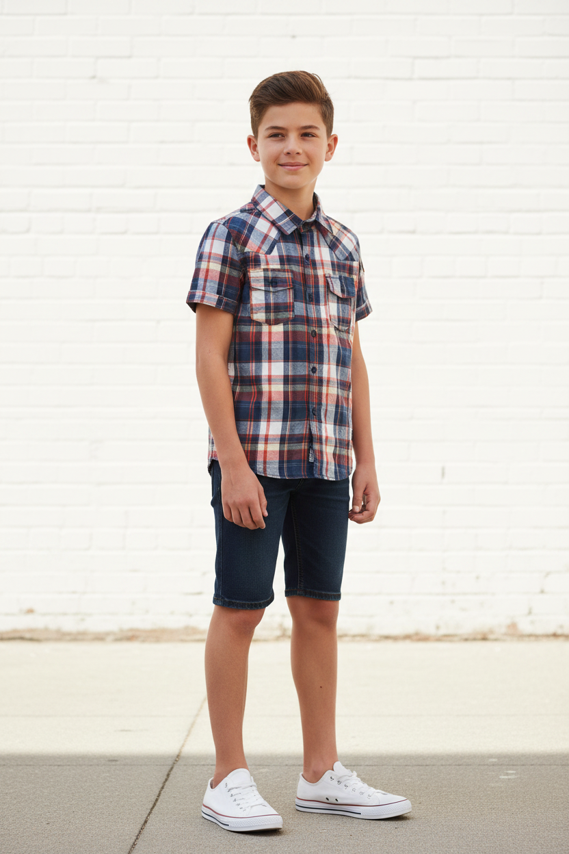 Chemise à carreaux