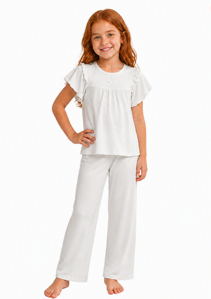 Pyjama Volets et petite Boucle - Blanc