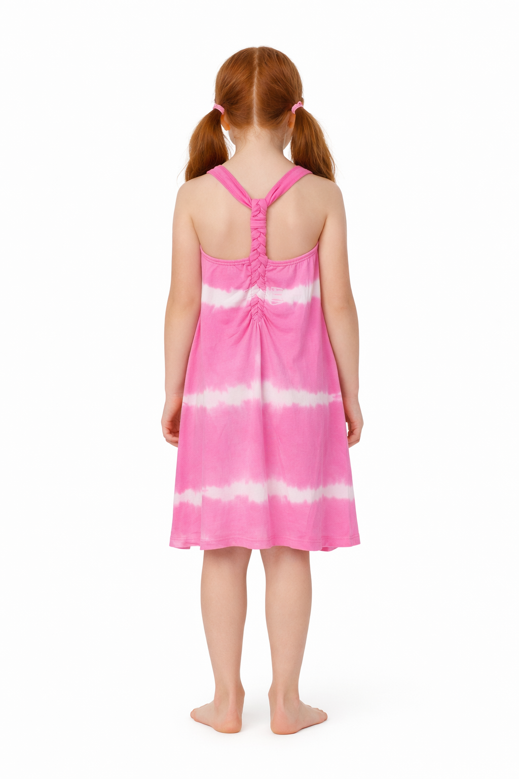 Robe Rose au dos Tressésl