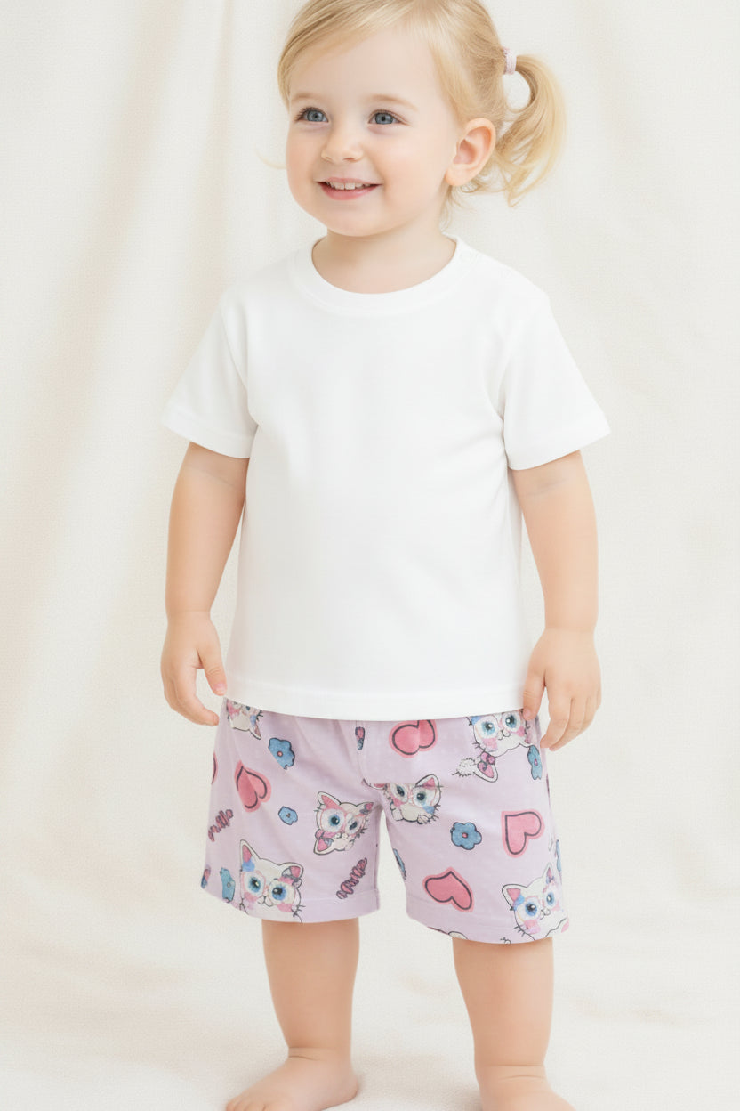 Short violet Chaton a lunette