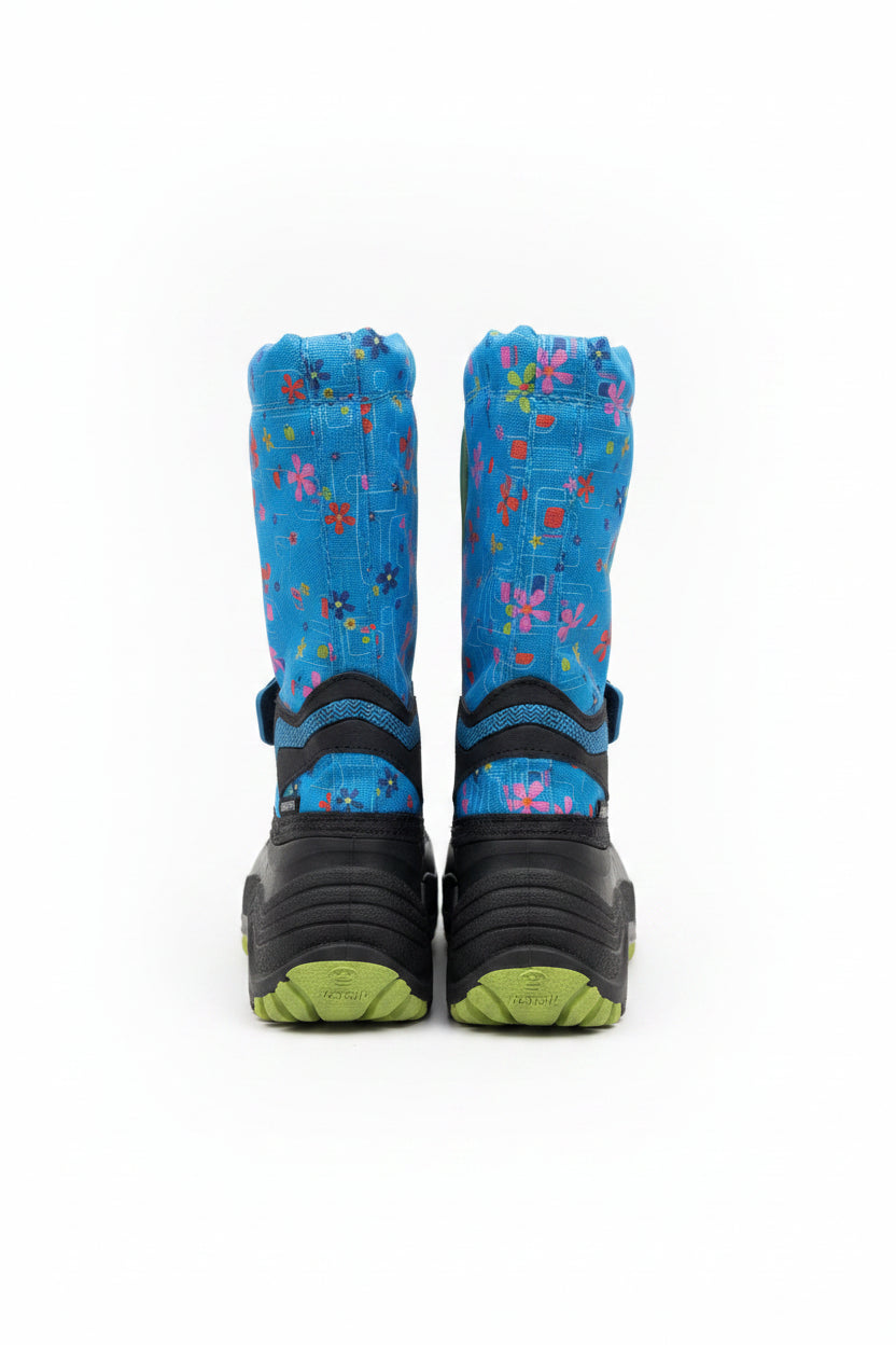 Bottes de Neige Kamik- Bleu avec motifs de fleurs