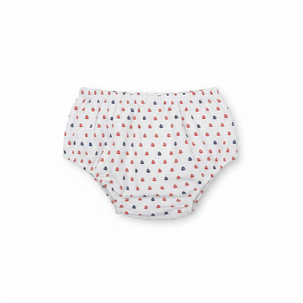 Robe blanche motif marin