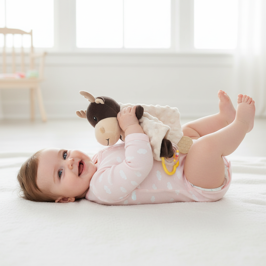Nunu d'activité en peluche - Orignal ( couverture de sécurité)