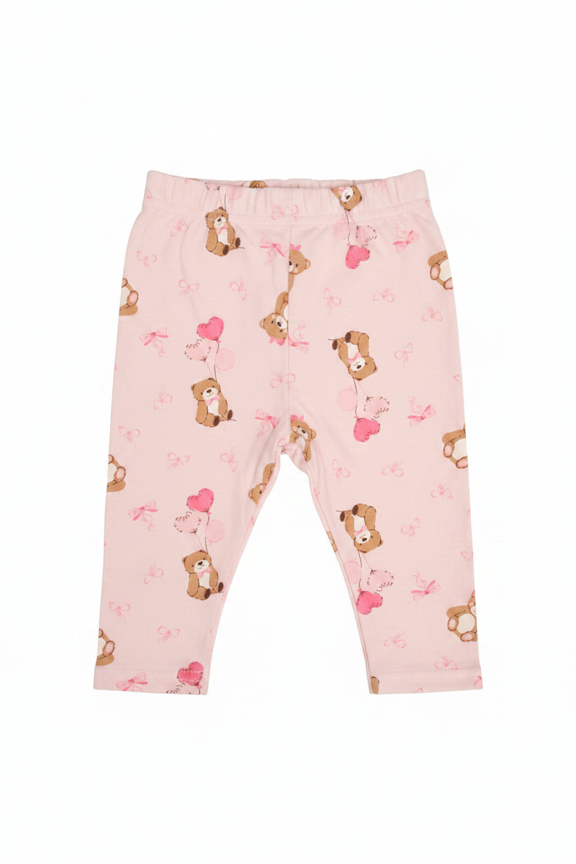Pantalon Rose Oursons et Cœurs