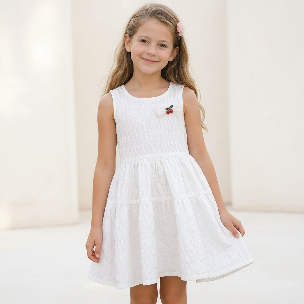 đ Robe blanche cerise â douceur dâĂ©tĂ©