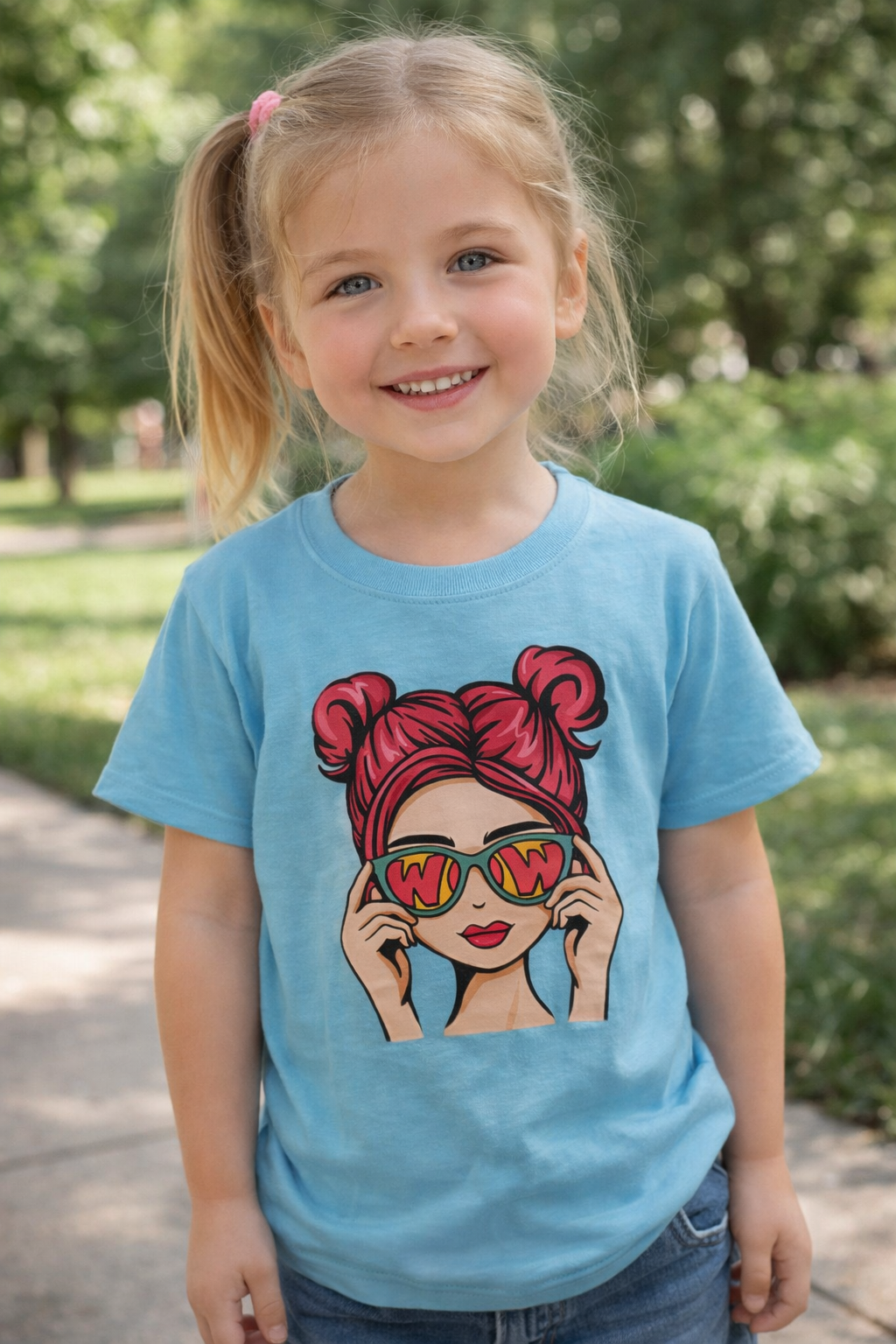 T-shirt pop-art “WOW”