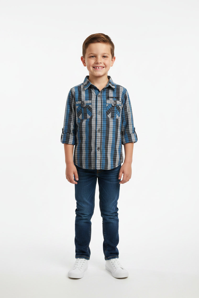 Chemise Teintes de Bleu