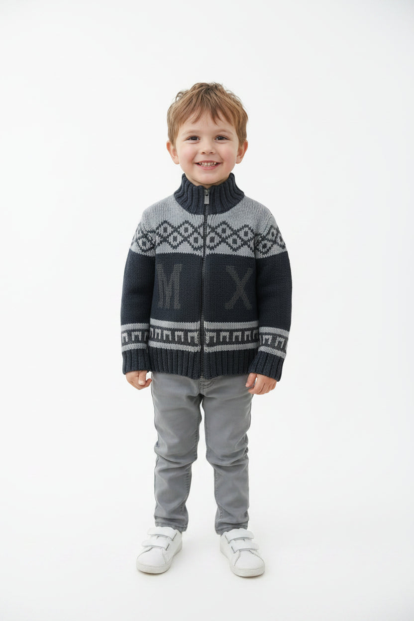 Cardigan zippé « Nordic Mix »