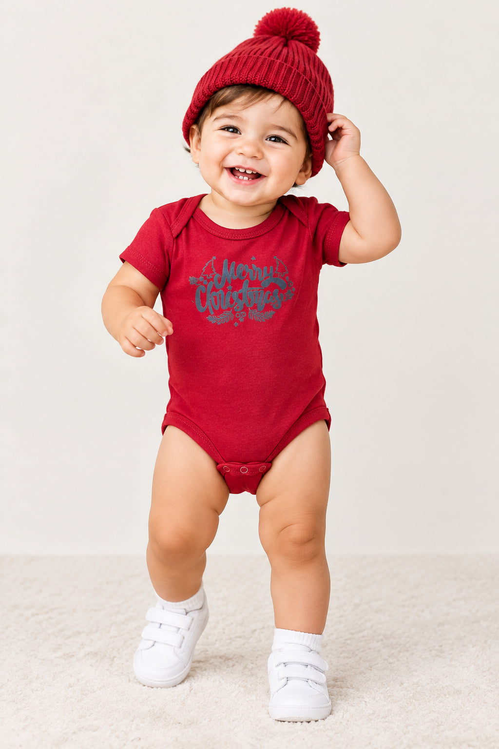 Cache couche Merry Christmas Rouge