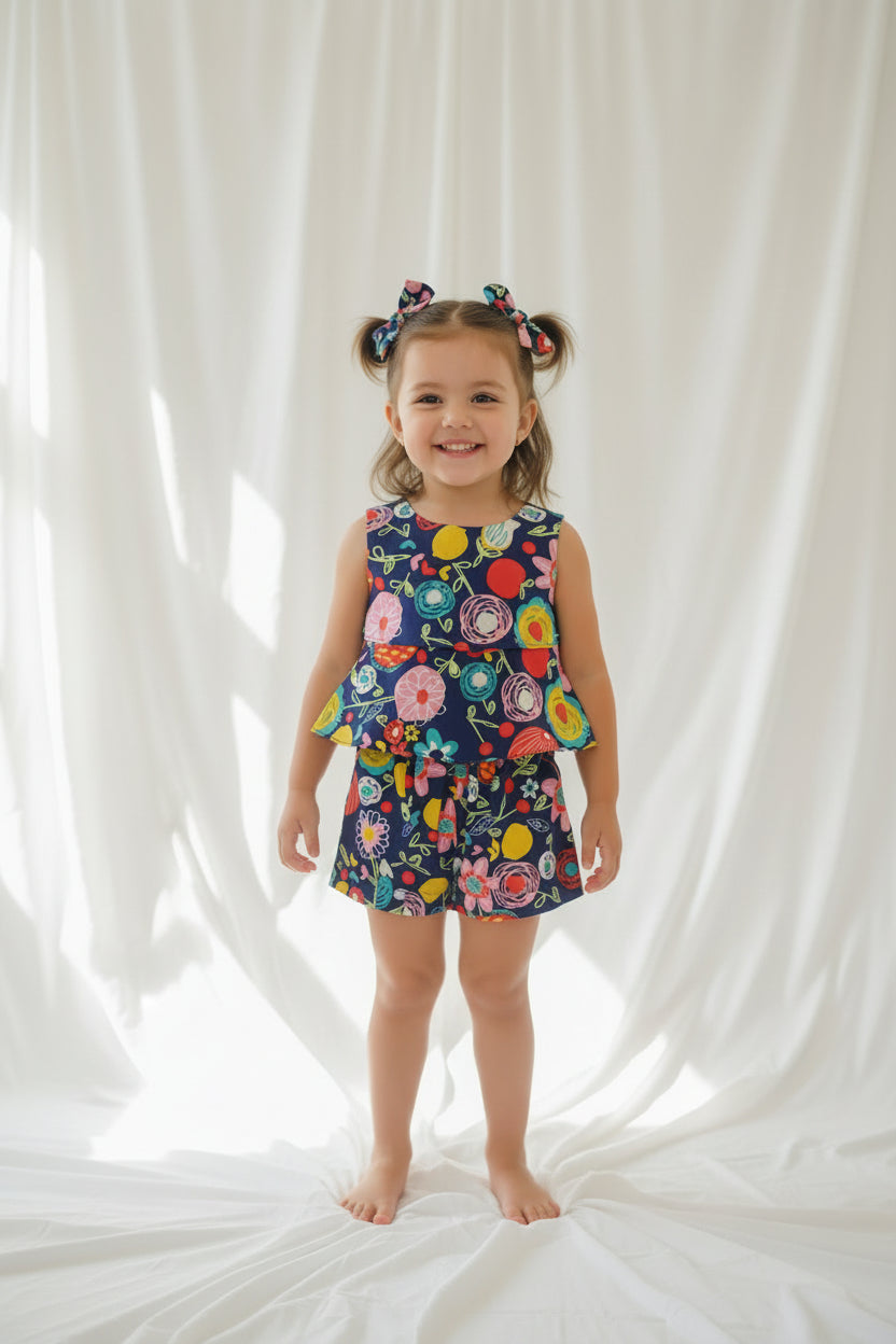 One‑piece fleuri – Volants & couleurs éclatantes